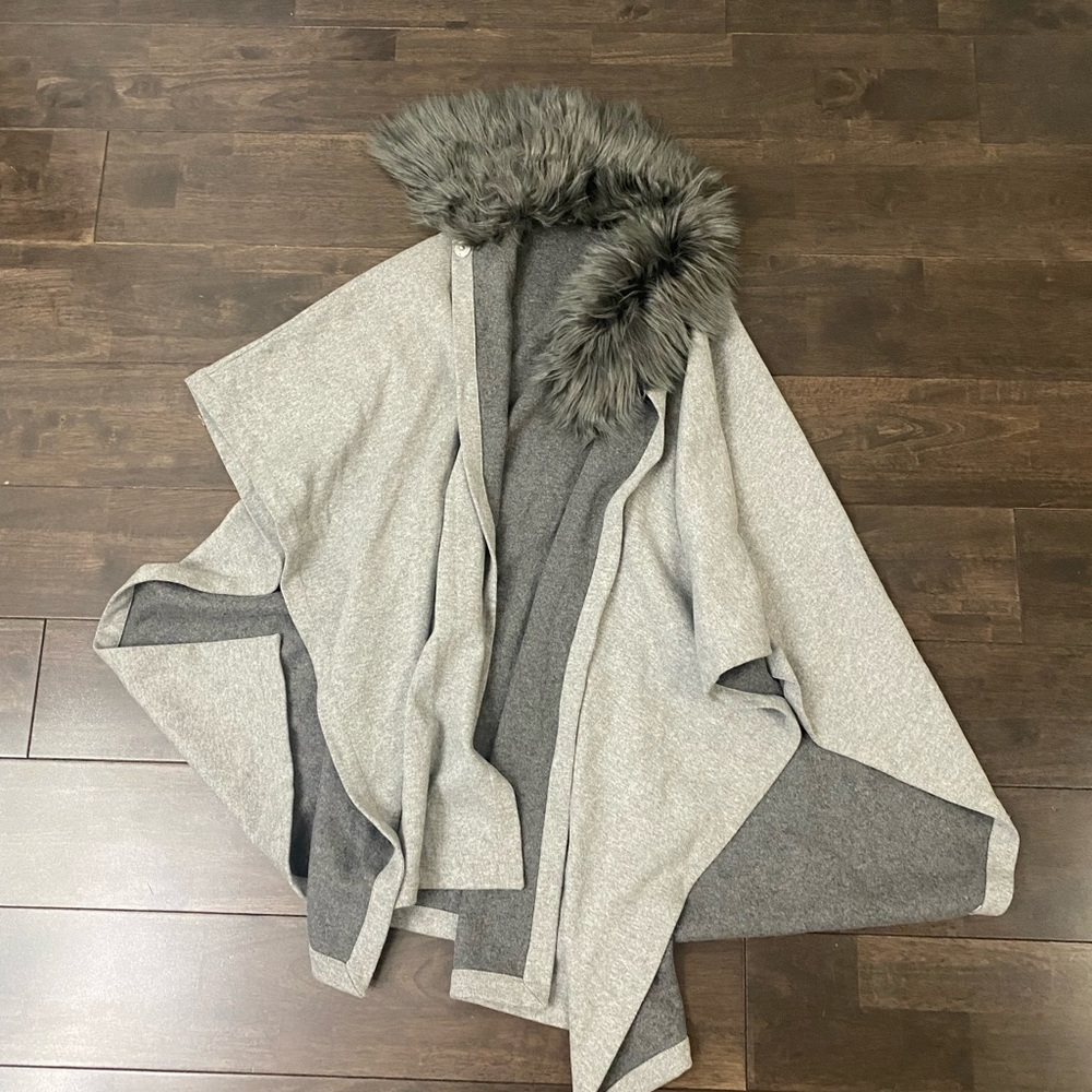 Faux Fur Poncho